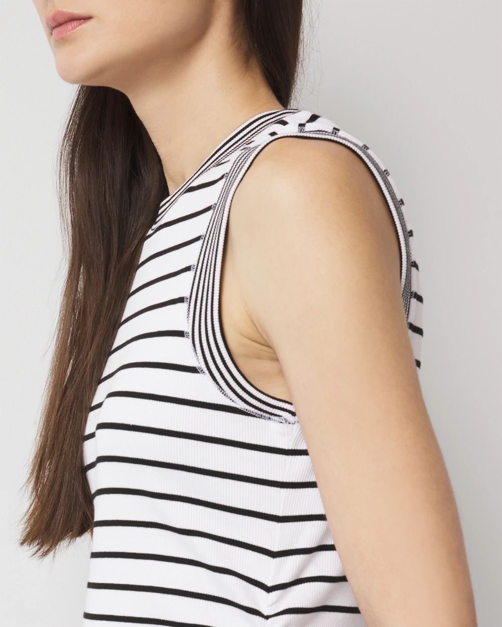 洋書 IN PERFECT SHAPE Stretch Lotus Rib Deep V Tank Dress - Black | James Perse